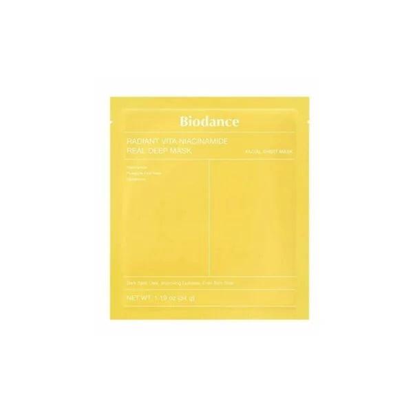 Biodance - Radiant Vita Niacinamide Real Deep Mask - Masque Tissu Visage - ajk. Glow Beauty