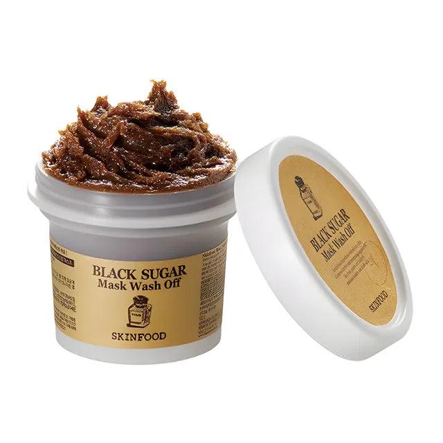 SKINFOOD - Black Sugar Mask Wash Off - Masque à rincer - ajk. Glow Beauty