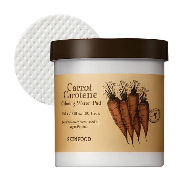 SKINFOOD - Carrot Carotene Calming Water Pad - Disques apaisants à la carotte et au carotène - ajk. Glow Beauty