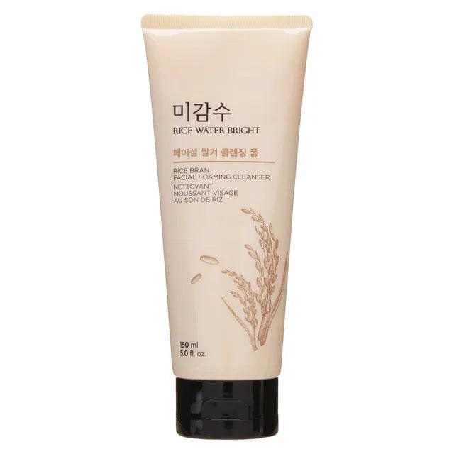 THE FACE SHOP - Rice Water Bright Rice Bran Facial Foaming Cleanser - Nettoyant moussant - ajk. Glow Beauty