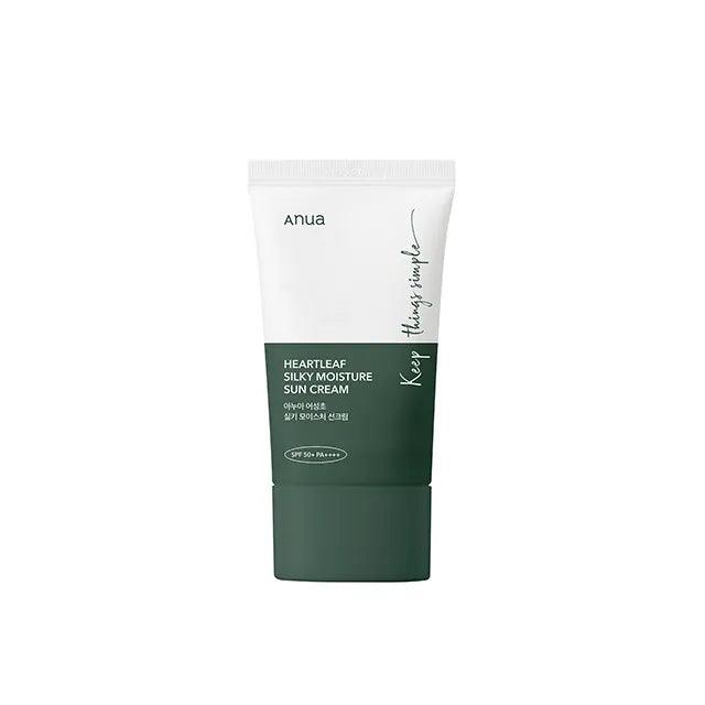 Anua - Heartleaf Silky Moisture Sun Cream - Crème solaire - ajk. Glow Beauty