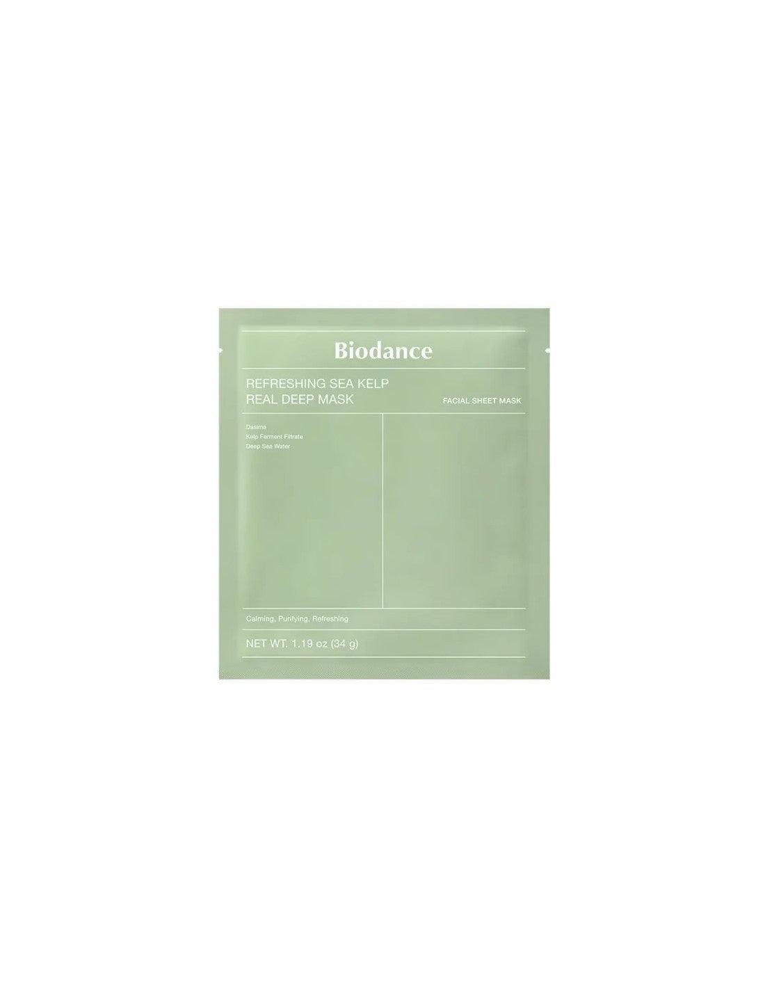 Biodance - Refreshing Sea Kelp Real Deep Mask -  Masque Tissu Visage - ajk. Glow Beauty